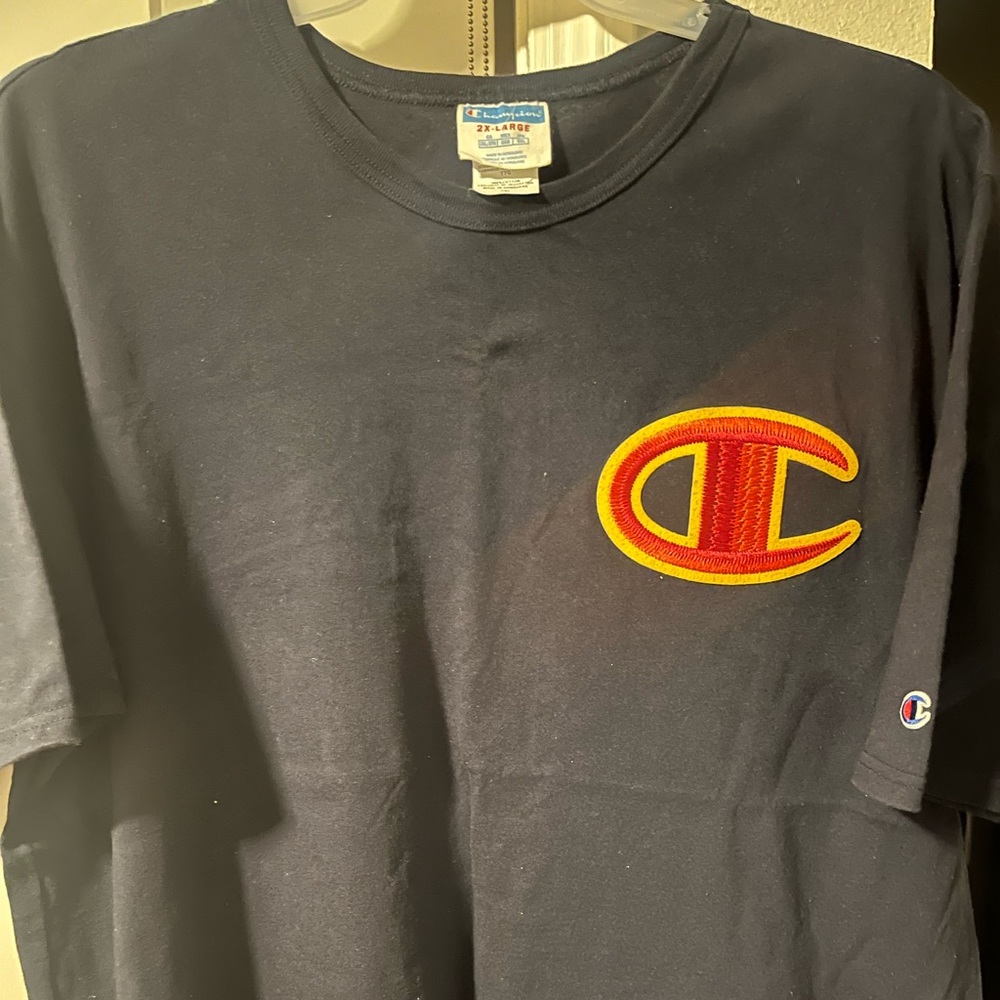 Champion block letter tshirt